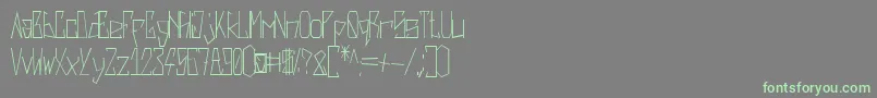 Шрифт Harsh   Regular – зелёные шрифты на сером фоне