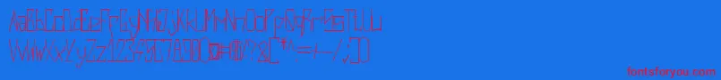 Harsh   Regular Font – Red Fonts on Blue Background