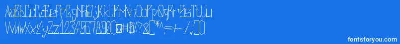 Harsh   Regular Font – White Fonts on Blue Background