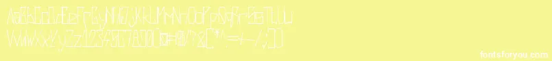 フォントHarsh   Regular – 黄色い背景に白い文字