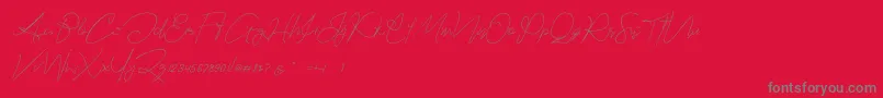 Hartford Demo-Schriftart – Graue Schriften auf rotem Hintergrund