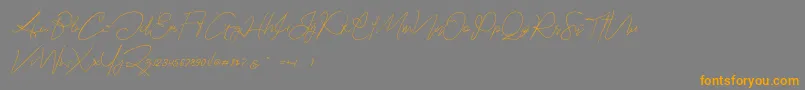 Hartford Demo Font – Orange Fonts on Gray Background