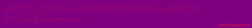 Hartford Demo Font – Red Fonts on Purple Background