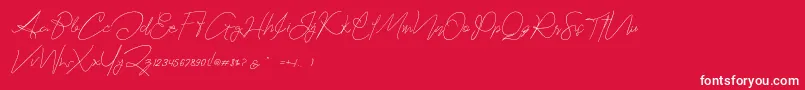 Czcionka Hartford Demo – białe czcionki na czerwonym tle