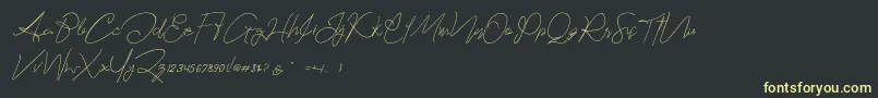 Hartford Demo Font – Yellow Fonts on Black Background