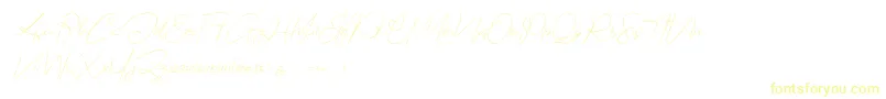 Hartford Demo Font – Yellow Fonts on White Background