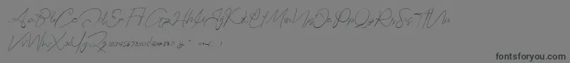 Hartford Demo-Schriftart – Schwarze Schriften auf grauem Hintergrund