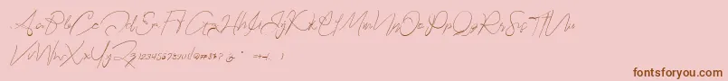 Hartford Demo Font – Brown Fonts on Pink Background