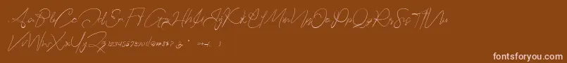 Hartford Demo Font – Pink Fonts on Brown Background