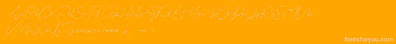 Hartford Demo Font – Pink Fonts on Orange Background