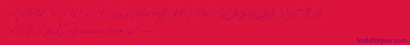 Hartford Demo Font – Purple Fonts on Red Background