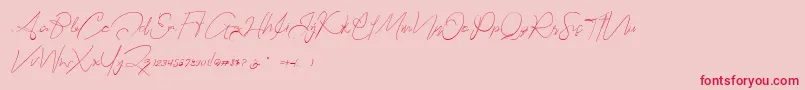 Hartford Demo Font – Red Fonts on Pink Background