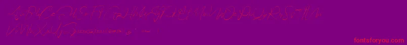 Hartford Demo Font – Red Fonts on Purple Background