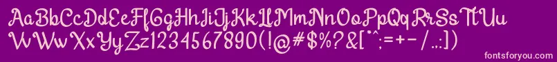 Harton Regular Font – Pink Fonts on Purple Background