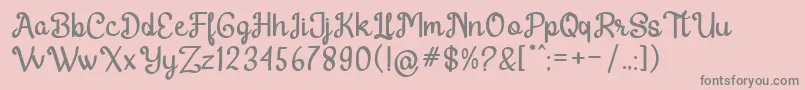 Harton Regular-Schriftart – Graue Schriften auf rosa Hintergrund