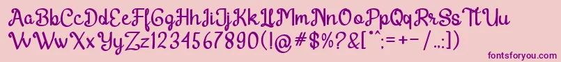 Harton Regular-Schriftart – Violette Schriften auf rosa Hintergrund