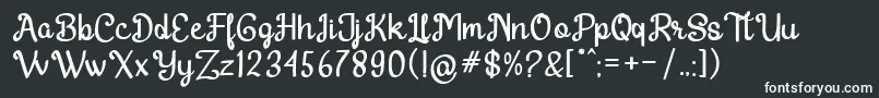 Harton Regular Font – White Fonts on Black Background