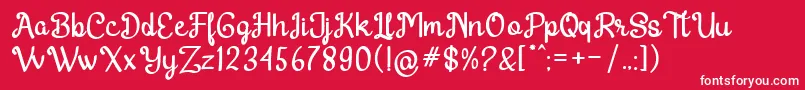 Harton Regular Font – White Fonts on Red Background