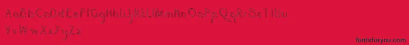 haru biru Font – Black Fonts on Red Background