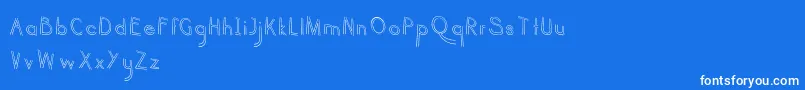 haru biru Font – White Fonts on Blue Background
