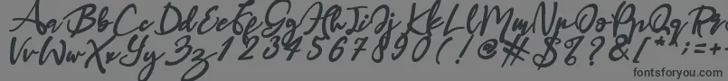 フォントHaruka – 黒い文字の灰色の背景