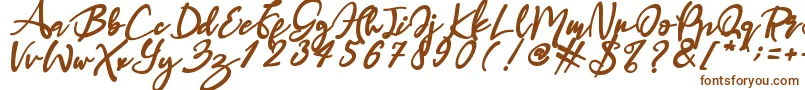 Шрифт Haruka – коричневые шрифты на белом фоне