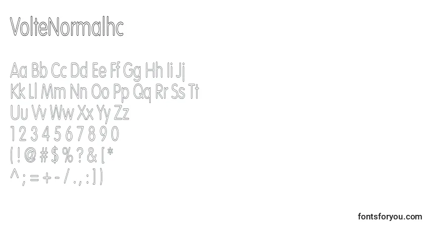 VolteNormalhc Font – alphabet, numbers, special characters