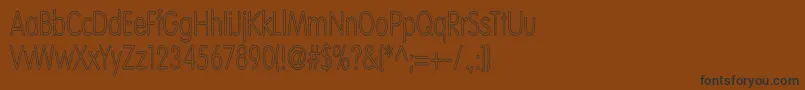 VolteNormalhc Font – Black Fonts on Brown Background