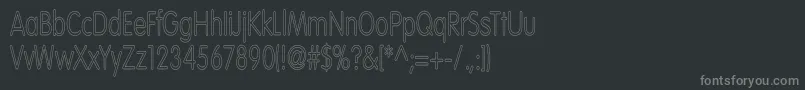 Fonte VolteNormalhc – fontes cinzas em um fundo preto