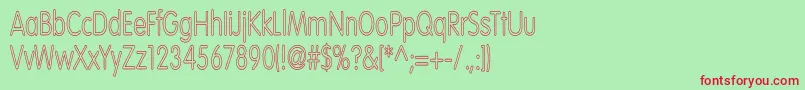 VolteNormalhc Font – Red Fonts on Green Background