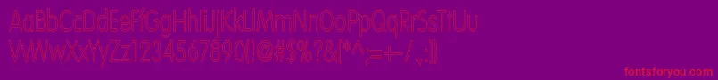 VolteNormalhc Font – Red Fonts on Purple Background