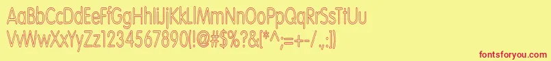 VolteNormalhc Font – Red Fonts on Yellow Background
