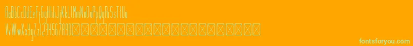 フォントHashtag PersonalUse – オレンジの背景に緑のフォント