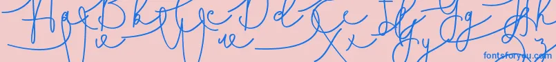 Шрифт Hasnita – синие шрифты на розовом фоне
