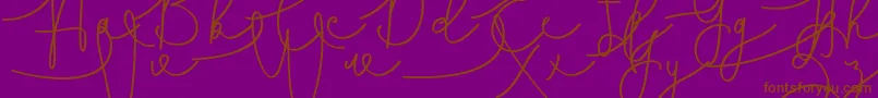 Hasnita Font – Brown Fonts on Purple Background
