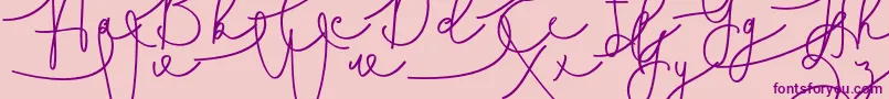 Hasnita Font – Purple Fonts on Pink Background