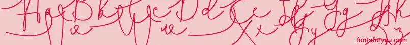 Hasnita Font – Red Fonts on Pink Background