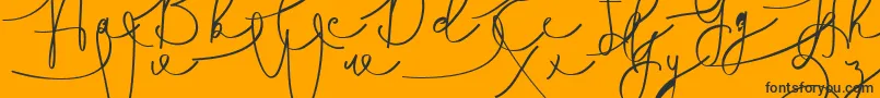 Hasnita Font – Black Fonts on Orange Background