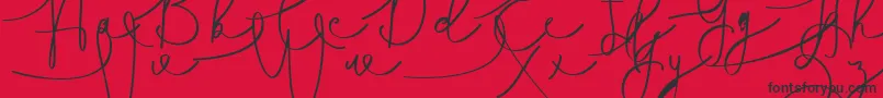 Hasnita Font – Black Fonts on Red Background