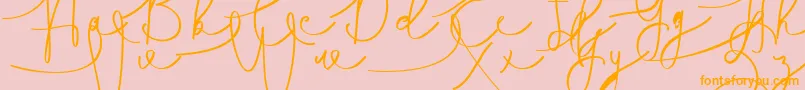 Hasnita Font – Orange Fonts on Pink Background