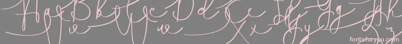 Hasnita-Schriftart – Rosa Schriften auf grauem Hintergrund