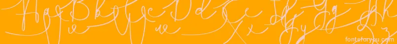 Hasnita Font – Pink Fonts on Orange Background