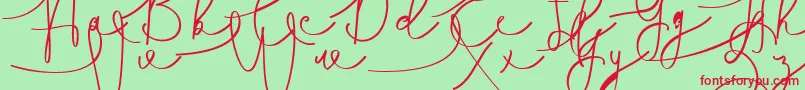 Hasnita Font – Red Fonts on Green Background