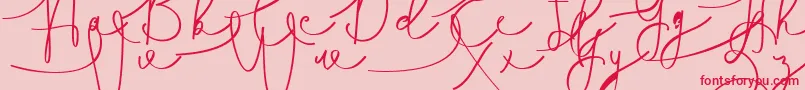 Hasnita Font – Red Fonts on Pink Background
