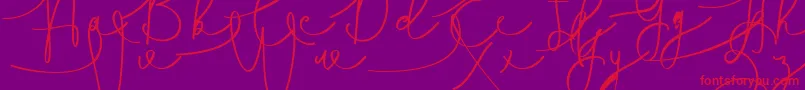 Hasnita Font – Red Fonts on Purple Background