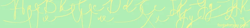 Więcej informacji o czcionce Hasnita Czcionka Hasnita – żółte czcionki na zielonym tle