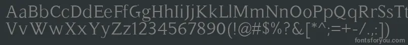 フォントHassliebe – 黒い背景に灰色の文字