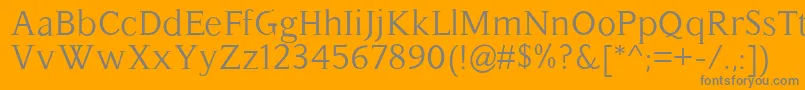 フォントHassliebe – オレンジの背景に灰色の文字