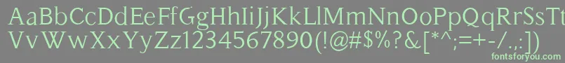 フォントHassliebe – 灰色の背景に緑のフォント