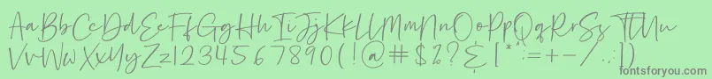 Hastage Font – Gray Fonts on Green Background